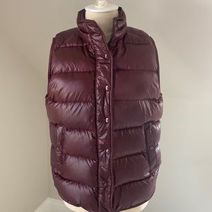J Crew puffer vest-Medium- maroon, wine colored